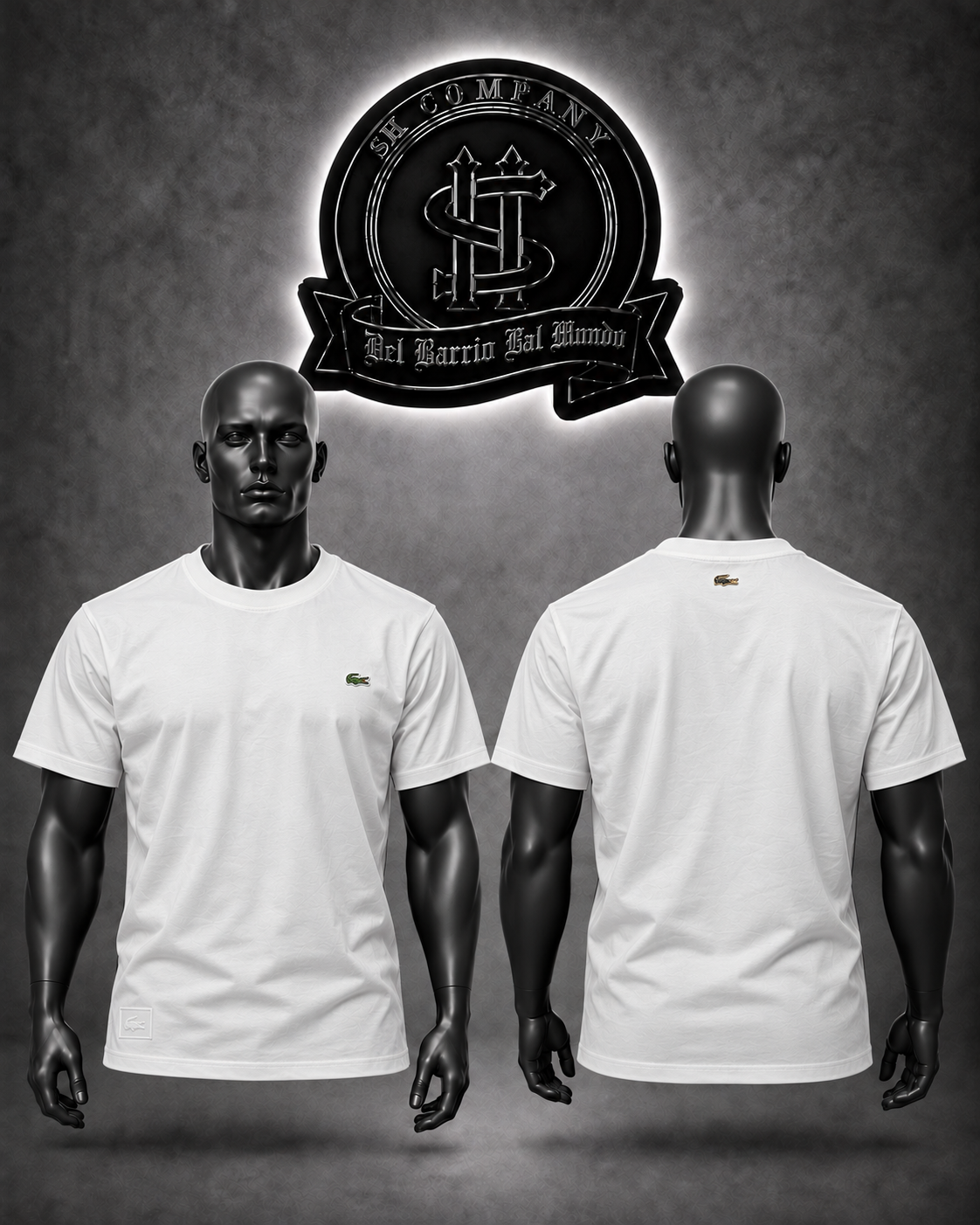 CAMISETA LCST COLOR BLANCO/DETALLE/LOGO “REPTIL” PARTE FRONTAL