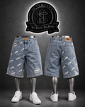 JEANS MOCHO CRTZ COLOR AZUL/DETALLE/ESTAMPADO LOGO IZQ