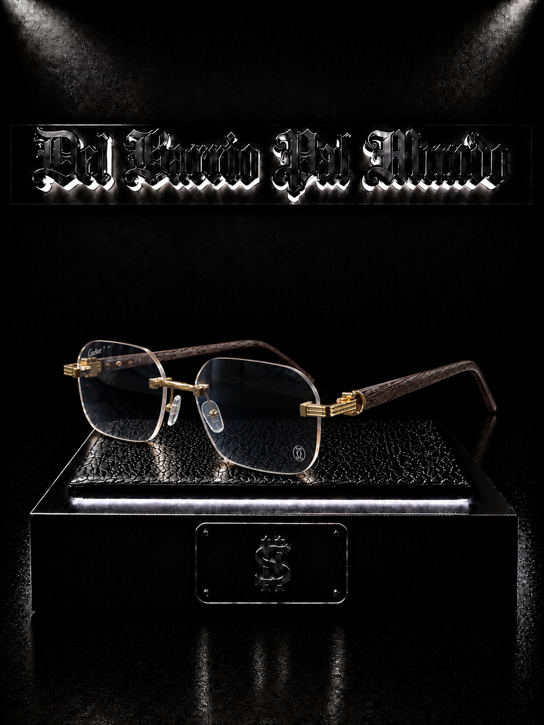 GAFAS CRTR/RECTANGULAR/SLIM/BLACK EDITION/MARCO DE MADERA