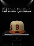 NEW ERA 59FIFTY BOSTON RED SOX COLOR/BEIGE DETALLE/LOGO/BORDADO/ROJO