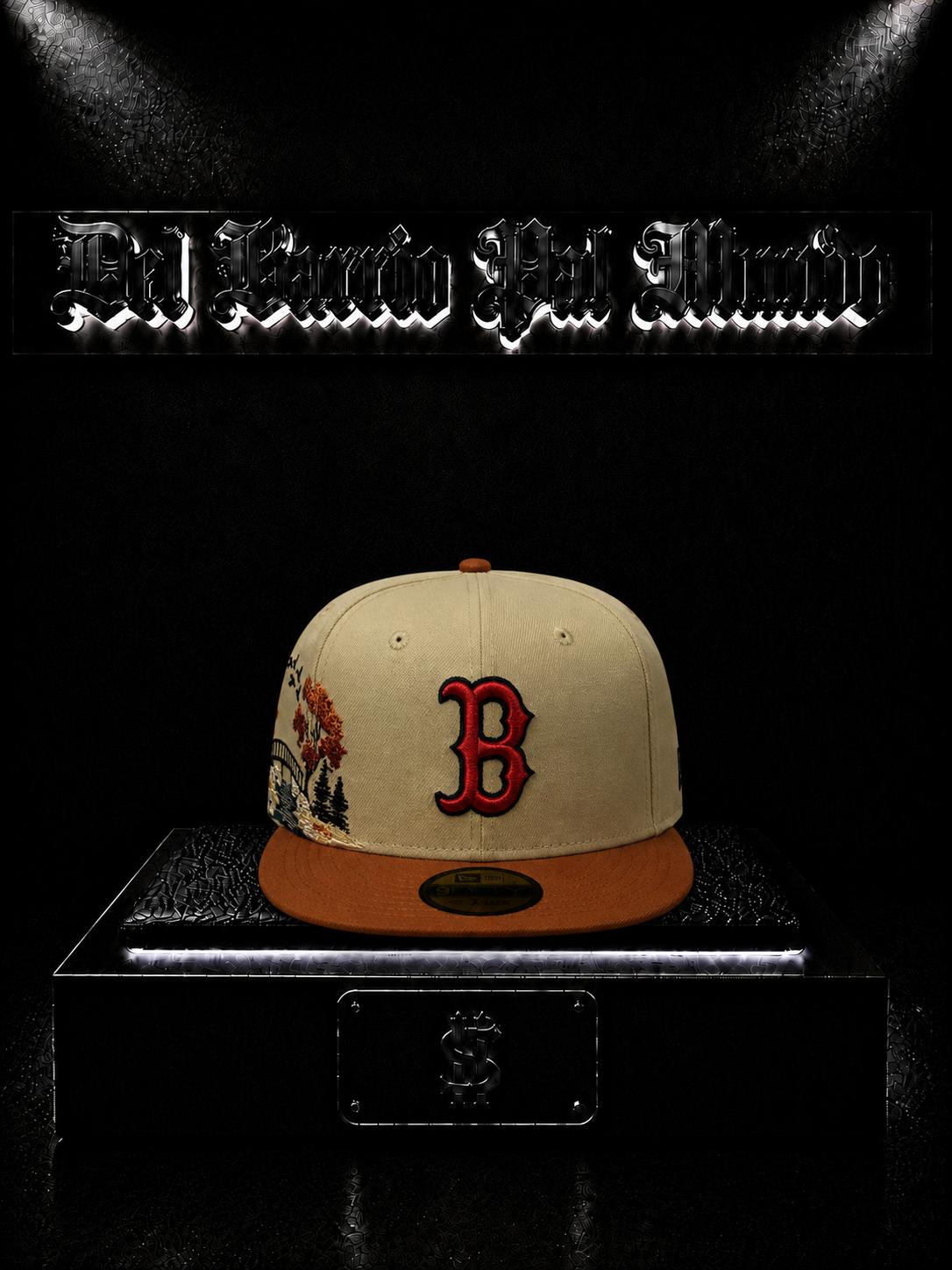 NEW ERA 59FIFTY BOSTON RED SOX COLOR/BEIGE DETALLE/LOGO/BORDADO/ROJO