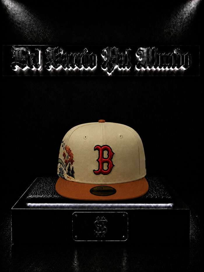 NEW ERA 59FIFTY BOSTON RED SOX COLOR/BEIGE DETALLE/LOGO/BORDADO/ROJO