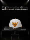 NEW ERA 9FIFTY CHICAGO BULLS COLOR/BLANCA/AZUL DETALLE/LOGO/BORDADO/NARANJA