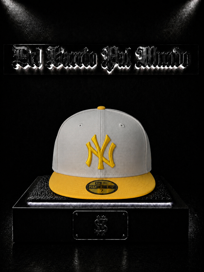 NEW ERA 59FIFTY NEW YORK YANKEES COLOR/BLANCA/AMARILLA DETALLE/LOGO/BORDADO/AMARILLO