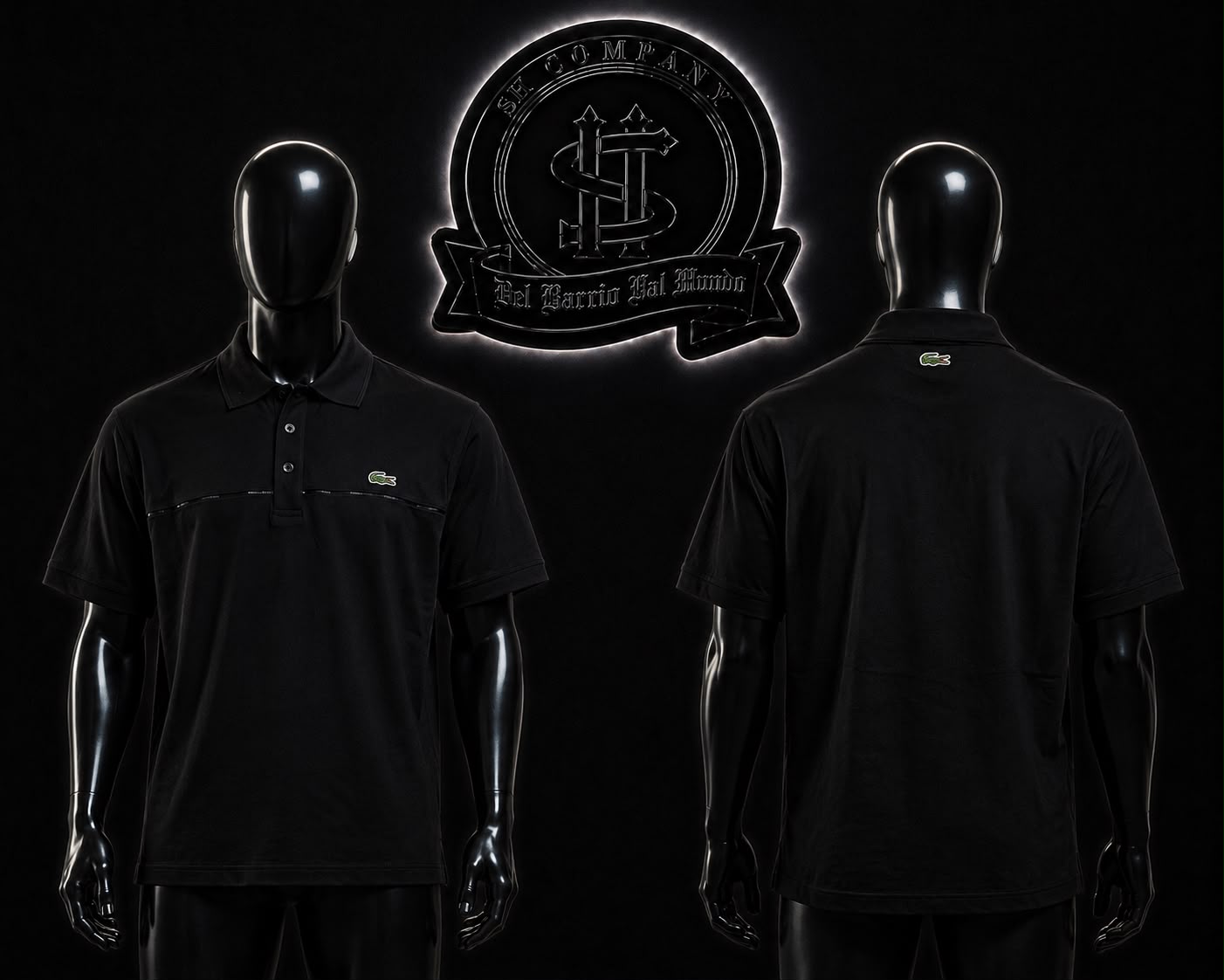 CAMISETA LCT COLOR/NEGRO DETALLES/ESTAMPADO/LOGO/ADELANTE/PEQUEÑO