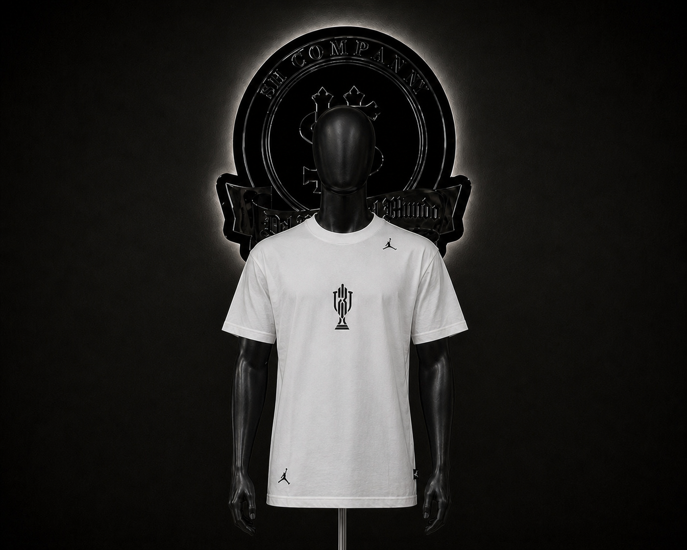 CAMISETA JRD COLOR/BLANCO DETALLES/ESTAMPADO/TROFEO/PEQUEÑO/ADELANTE