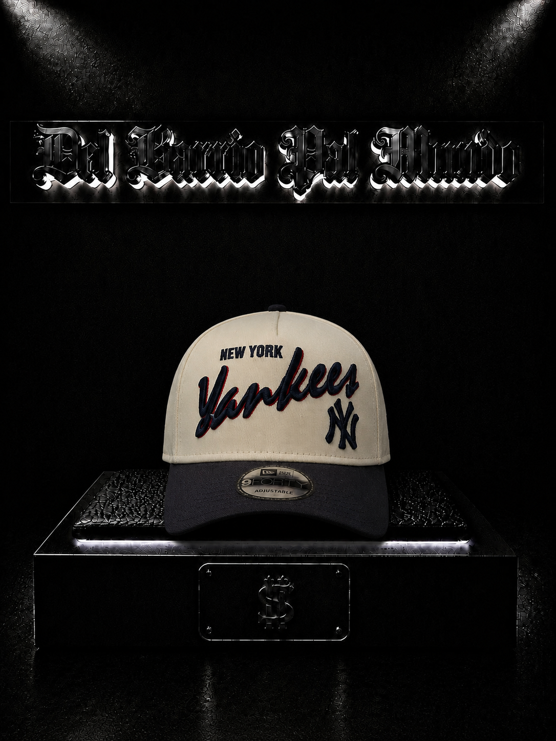 NEW ERA 9FORTY NEW YORK YANKEES COLOR/BLANCA/AZUL DETALLE/LOGO/BORDADO/AZUL