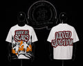 CAMISETA EMT COLOR/BLANCO DETALLES/ESTAMPADO/GRAFICO/ADELANTE/ROJO