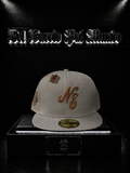 NEW ERA 59FIFTY NEWARK EAGLES COLOR/BEIGE DETALLE/LOGO/BORDADO/NARANJA
