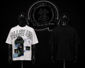 CAMISETA HUS COLOR/NEGRO/BLANCO DETALLE/ESTAMPADO/GRAFICO/ADELANTE