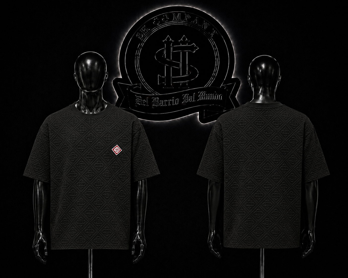 CAMISETA CRF COLOR/NEGRO DETALLES/ESTAMPADO/LOGO/PEQUEÑO/PECHO