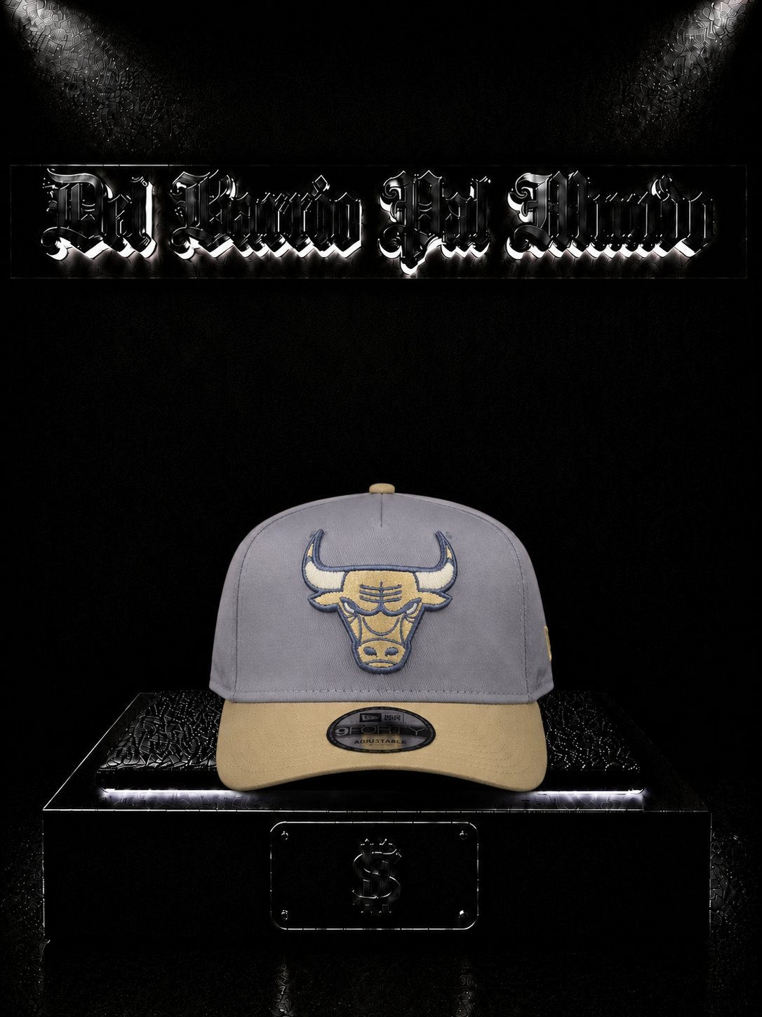 NEW ERA 9FORTY CHICAGO BULLS COLOR/AZUL/BEIGE DETALLE/LOGO/BORDADO/BEIGE
