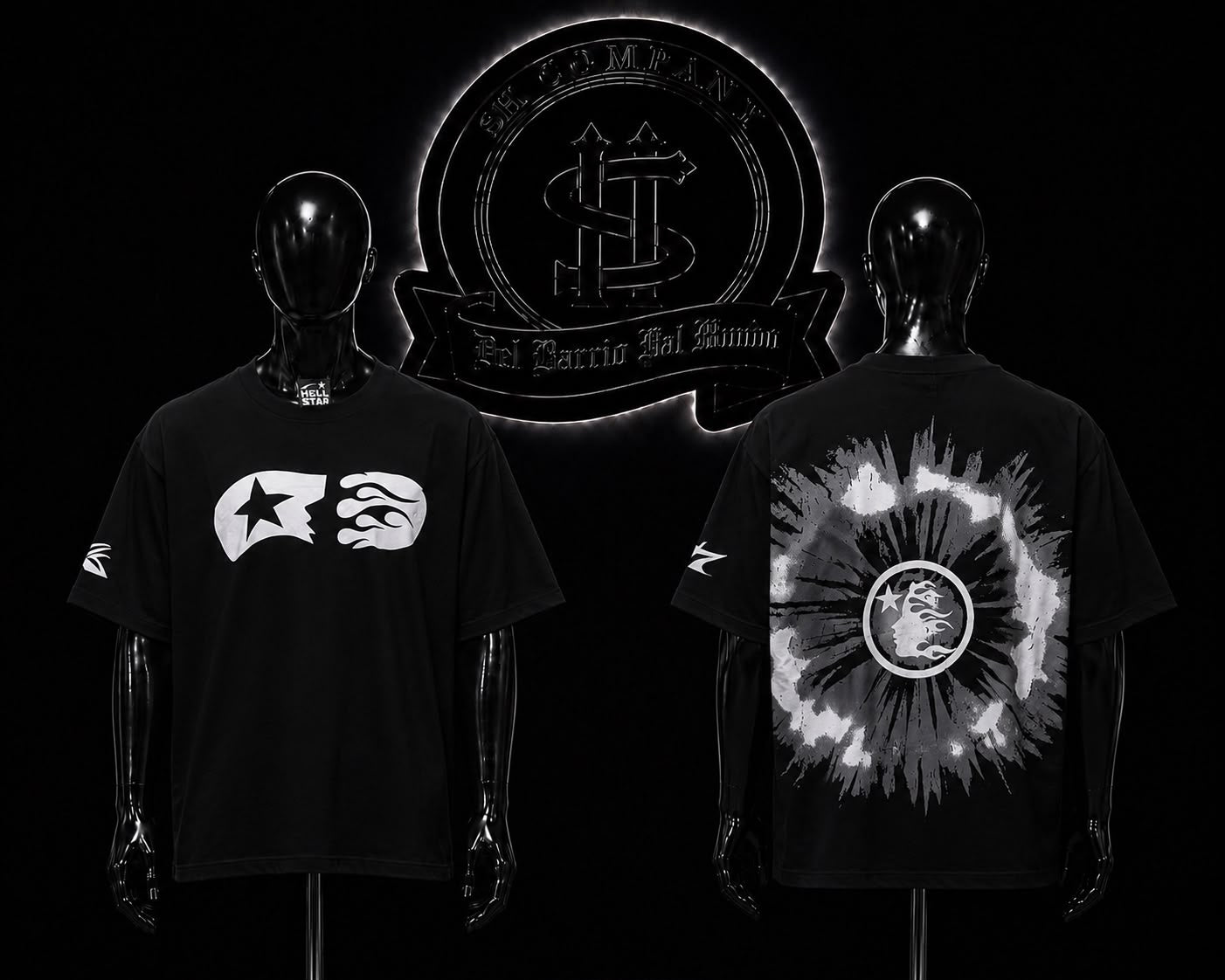 CAMISETA HST COLOR/NEGRO DETALLES/ESTAMPADO/LOGO/GRAFICO/ESPALDA