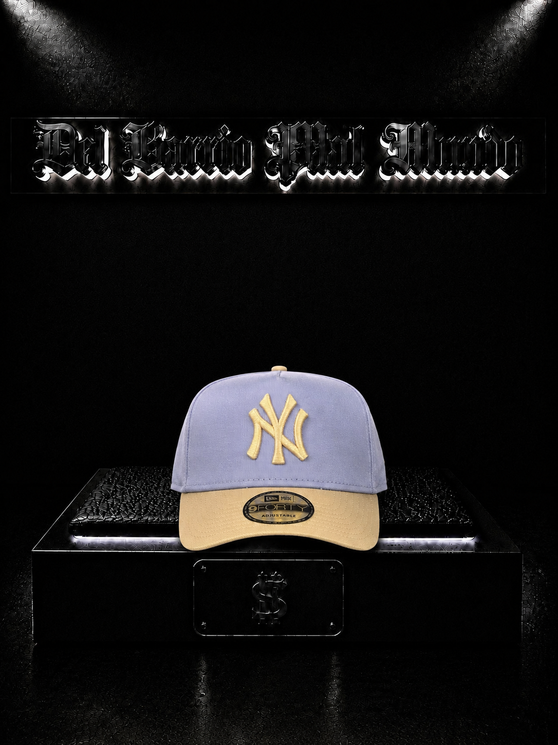 NEW ERA 9FORTY NEW YORK YANKEES COLOR/AZUL/BEIGE DETALLE/LOGO/BORDADO/BEIGE