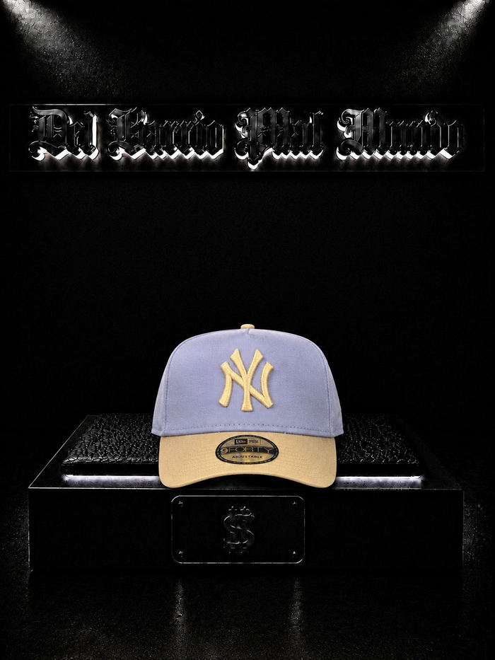 NEW ERA 9FORTY NEW YORK YANKEES COLOR/AZUL/BEIGE DETALLE/LOGO/BORDADO/BEIGE