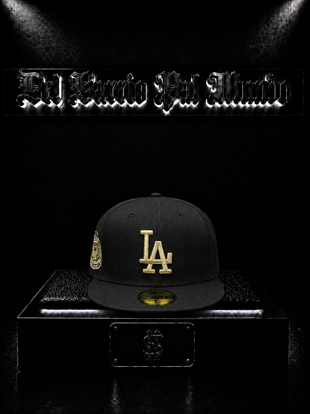 NEW ERA 59FIFTY LOS ANGELES DODGERS COLOR/NEGRO DETALLE/LOGO/BORDADO/AMARILLO