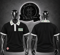 CAMIBUSO POLO CS BLNC COLOR NEGRO/DETALLE/DISEÑO “FLORES” EN CUELLO Y FIN DE MANGAS