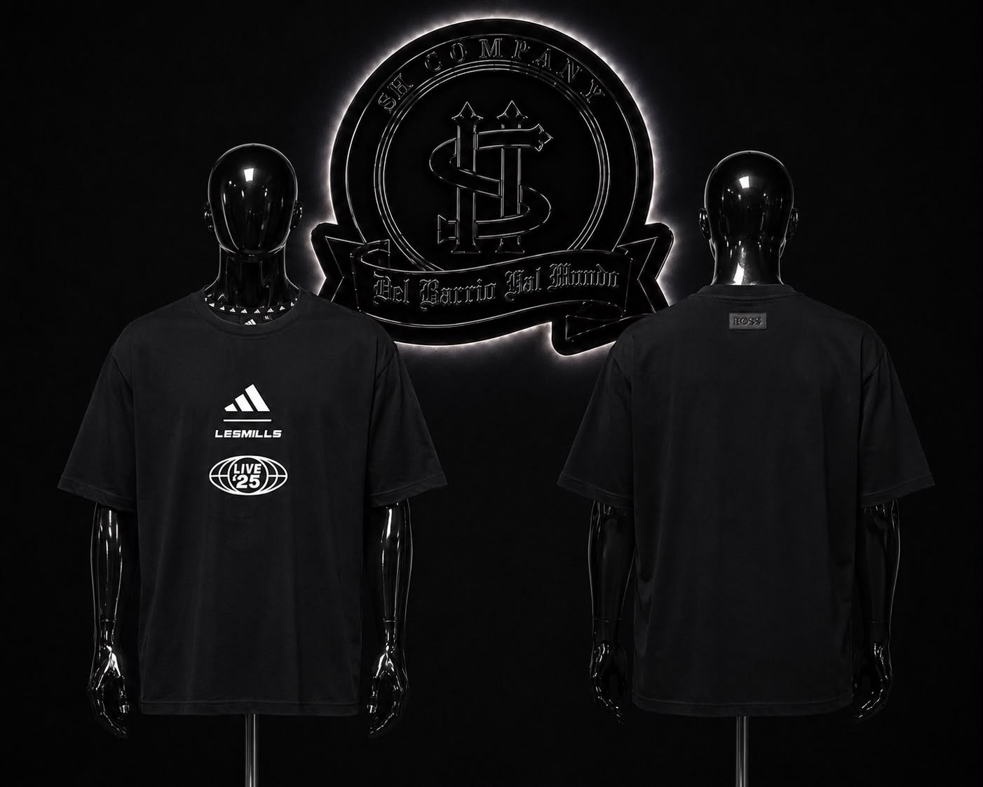 CAMISETA ADD COLOR/NEGRO DETALLES/ESTAMPADO/LOGO/ADELANTE/PEQUEÑO/BLANCO