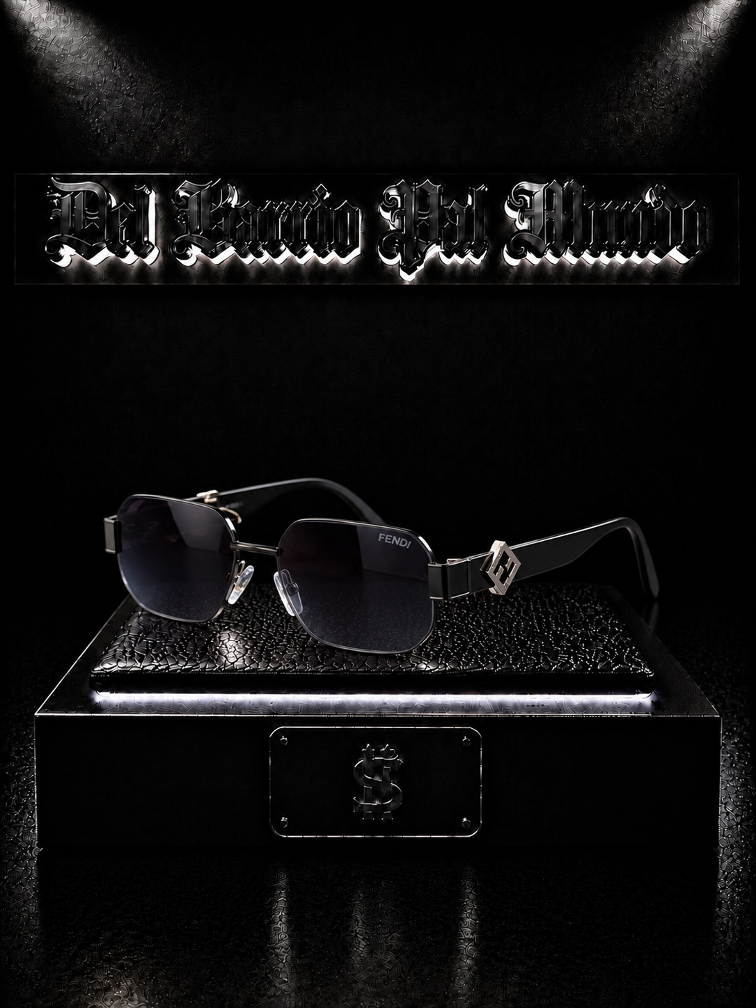 GAFAS FENDI/RECTANGULAR/SLIM/BLACK EDITION