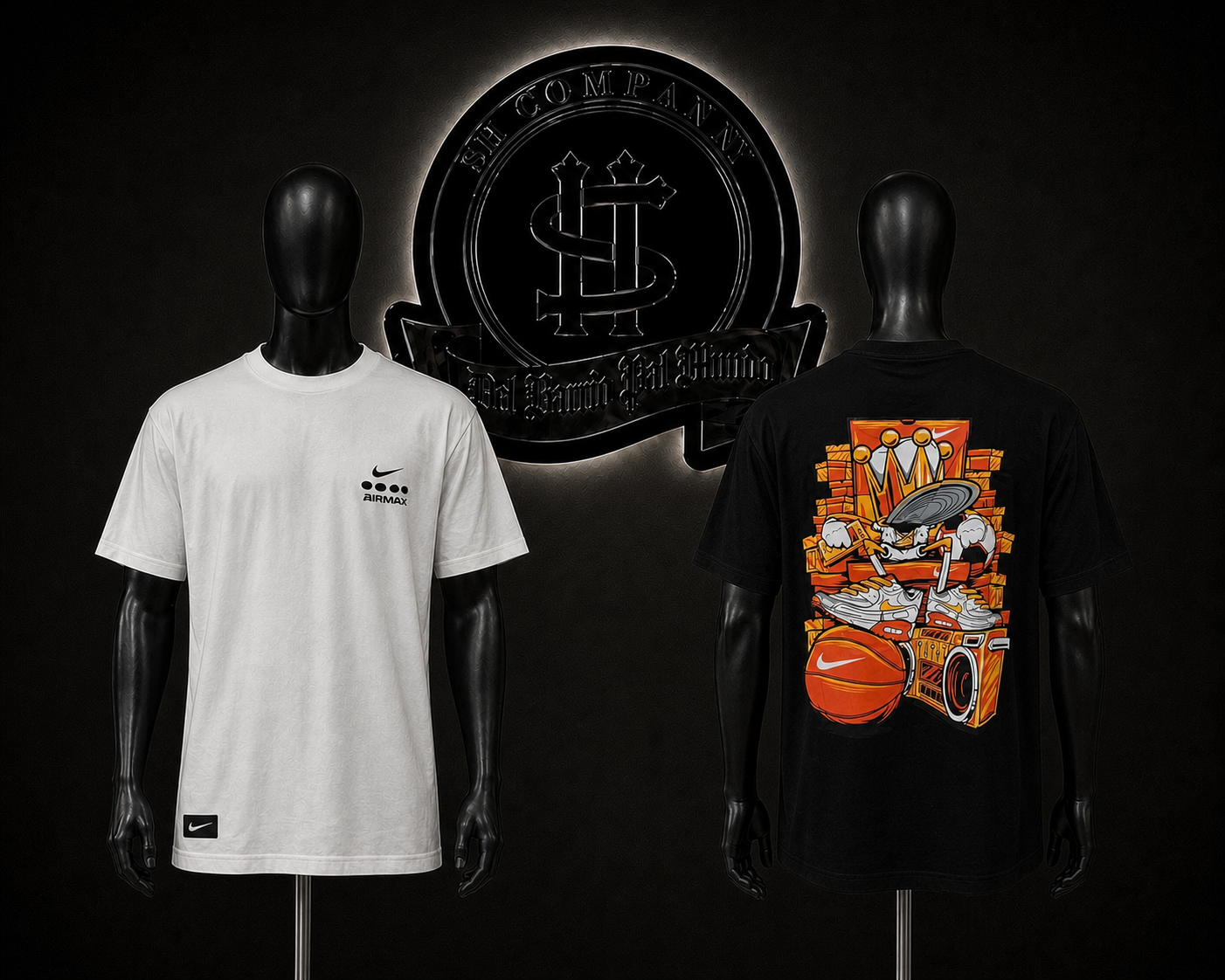 CAMISETA NK COLOR/NEGRO/BLANCO DETALLES/ESTAMPADO/GRAFICO/ESPALDA