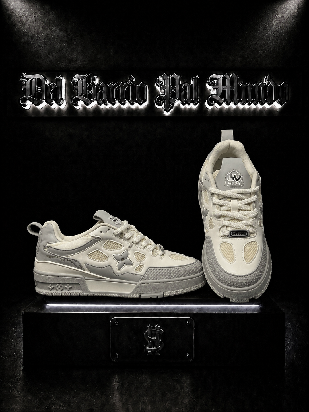 ZAPATILLAS LV COLOR/BICOLOR/BLANCO/GRIS SUELA/GRIS