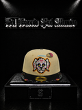 NEW ERA 59FIFTY COLOR/BEIGE/NEGRA DETALLE/LOGO/BORDADO/BLANCO