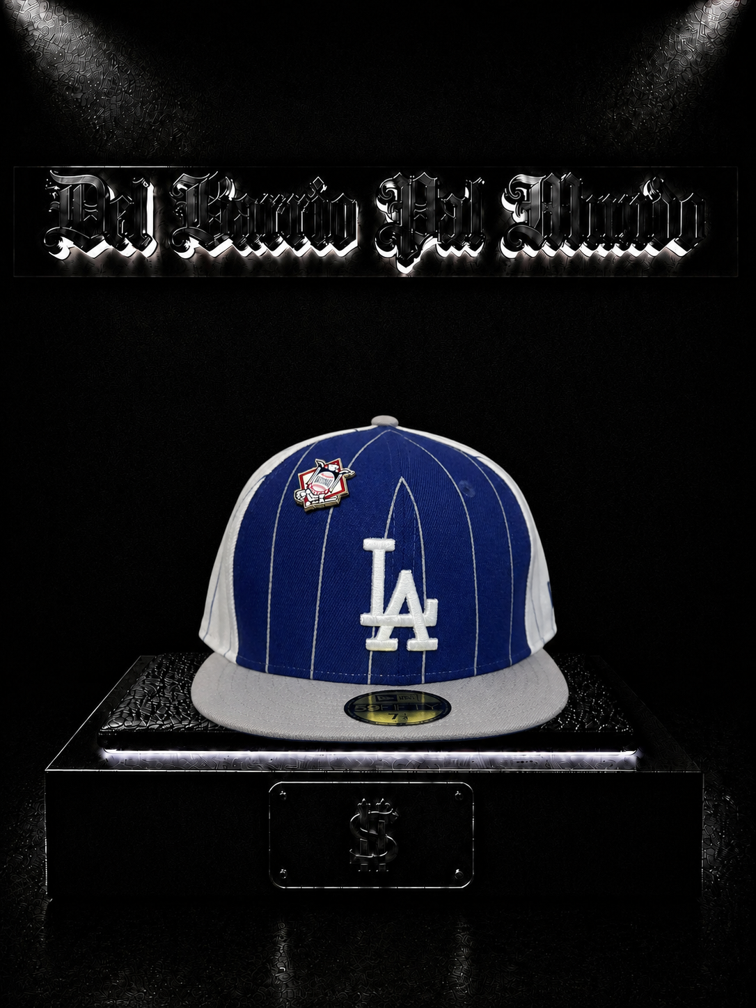 NEW ERA 59FIFTY LOS ANGELES DODGERS COLOR/AZUL/BLANCA/GRIS DETALLE/LOGO/BORDADO/BLANCO