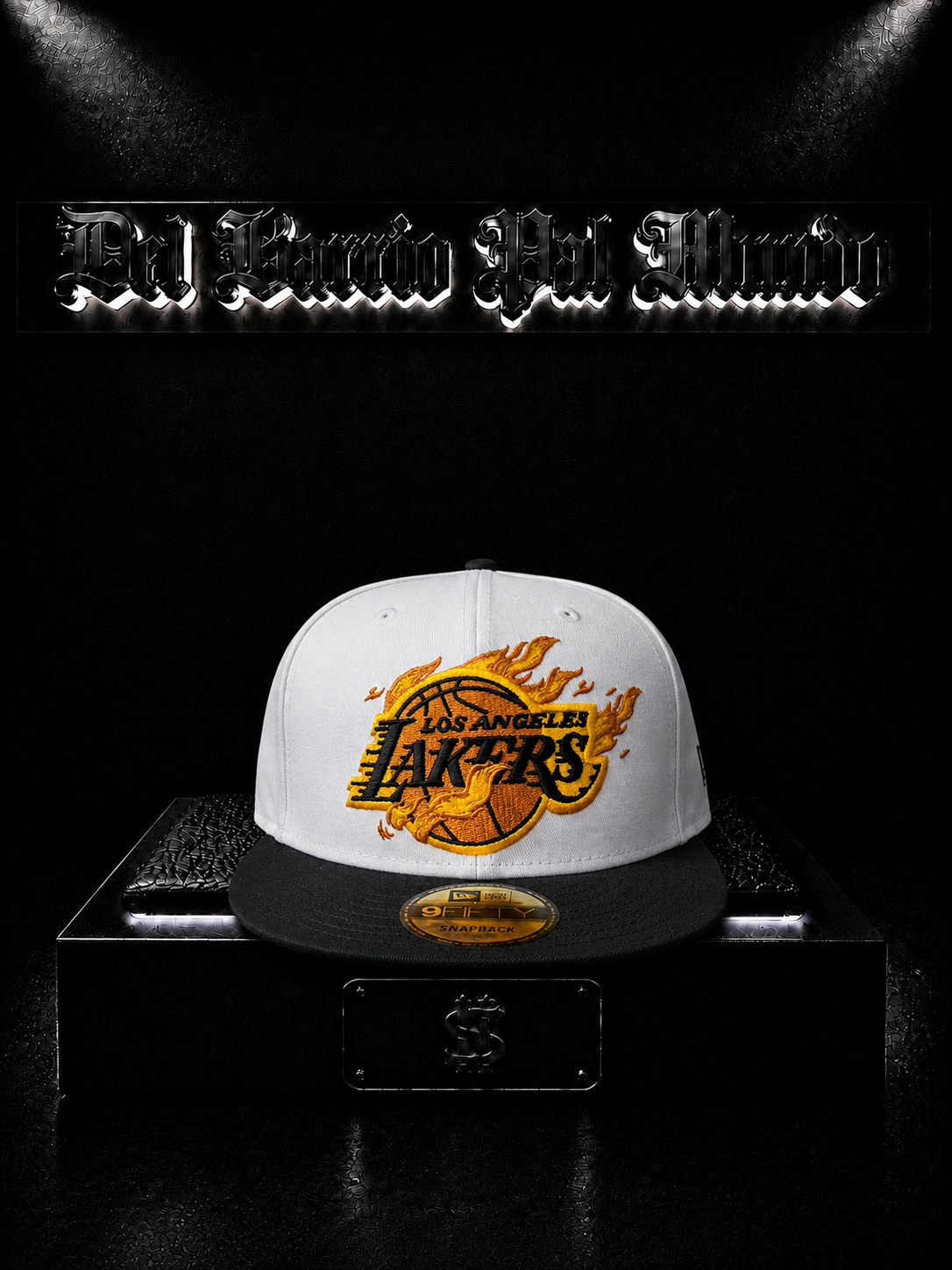 NEW ERA 9FIFTY LOS ANGELES LAKERS COLOR/BLANCA/NEGRA DETALLE/LOGO/BORDADO/AMARILLO