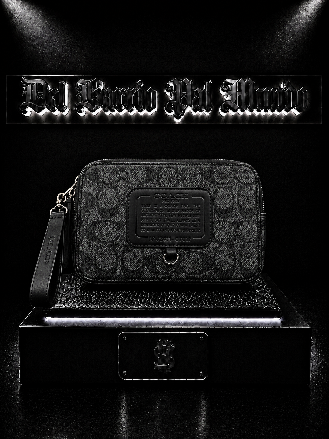 CARRIELE CH COLOR NEGRO/DETALLE/PARCHE CH ESTAMPADO CH