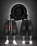 JEANS MOCHO VLLDRM COLOR NEGRO/DETALLE/PERLADO BLNC Y ROJO