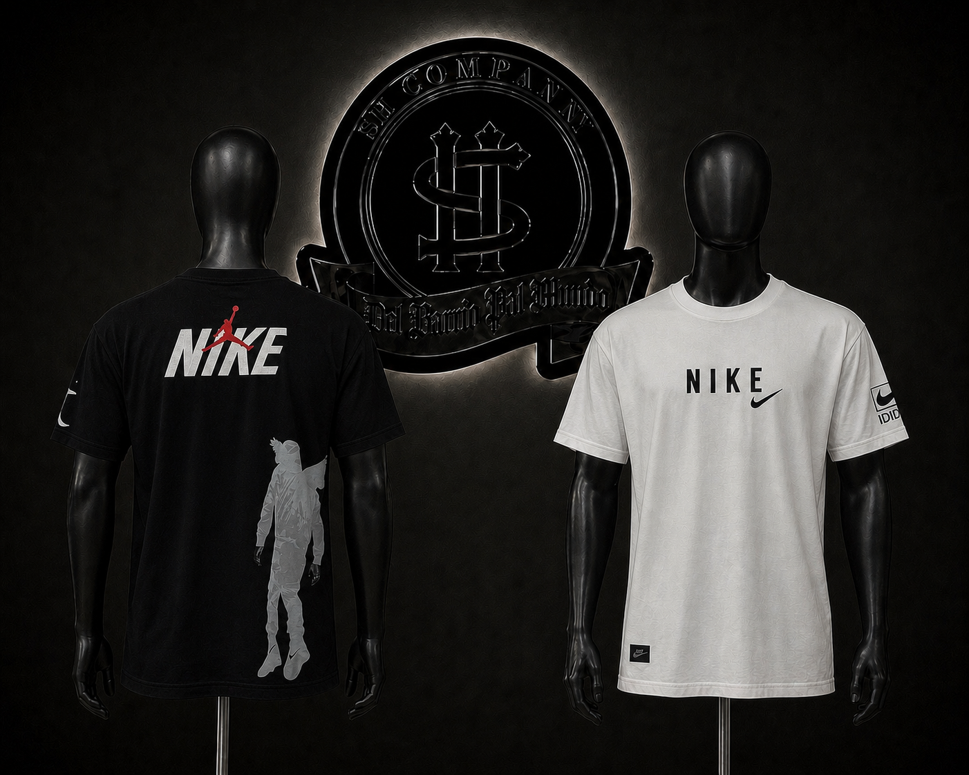 CAMISETA NK JRD COLOR/NEGRO/BLANCO DETALLE/ESTAMPADO/LOGO/ESPALDA