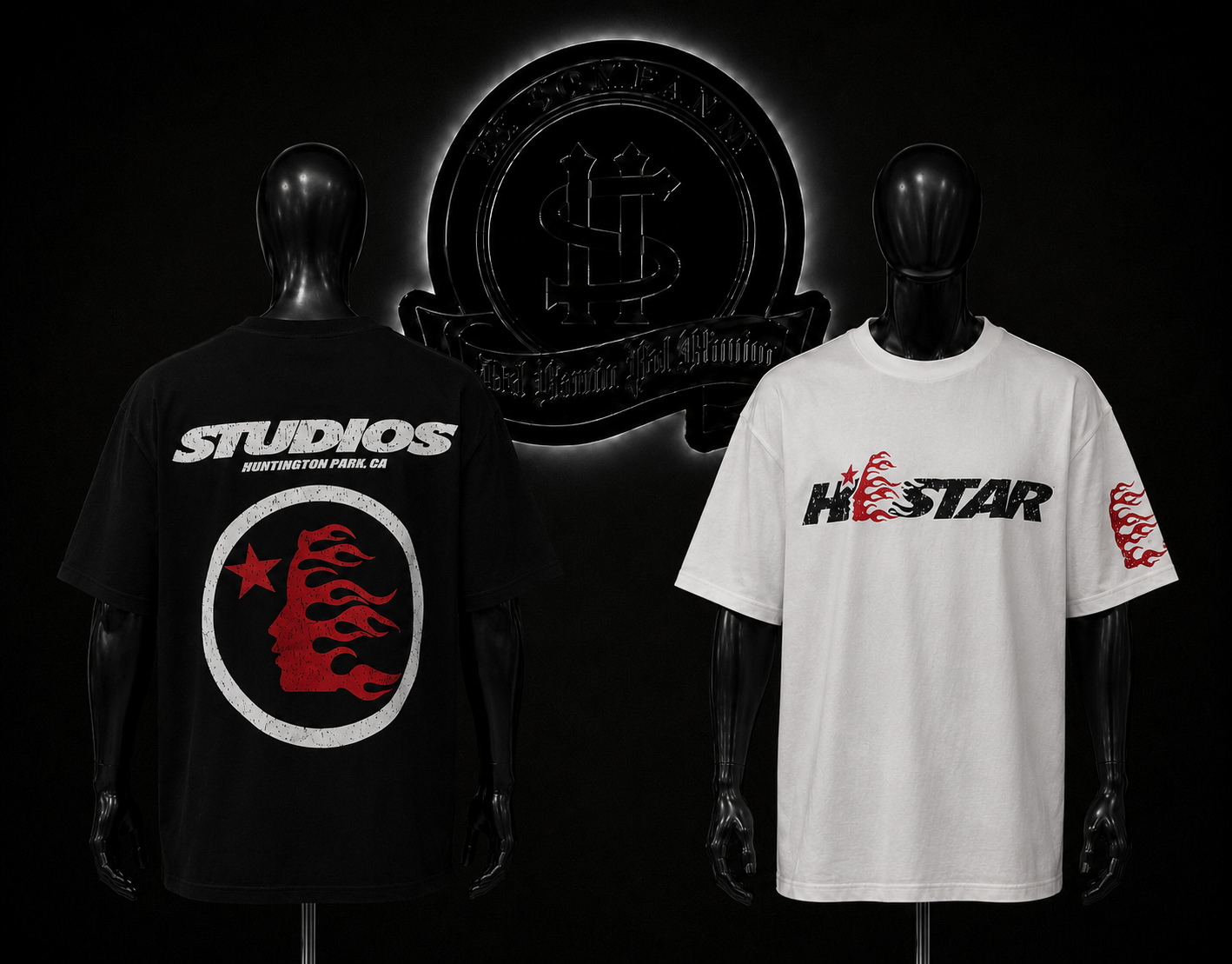 CAMISETA HST COLOR/NEGRO/BLANCO DETALLES/ESTAMPADO/LOGO/ESPALDA