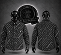 CHAQUETA COLOR NEGRO SPRM x LV /ESTAMPADO LV COMPLETO BLANCO NEGRO