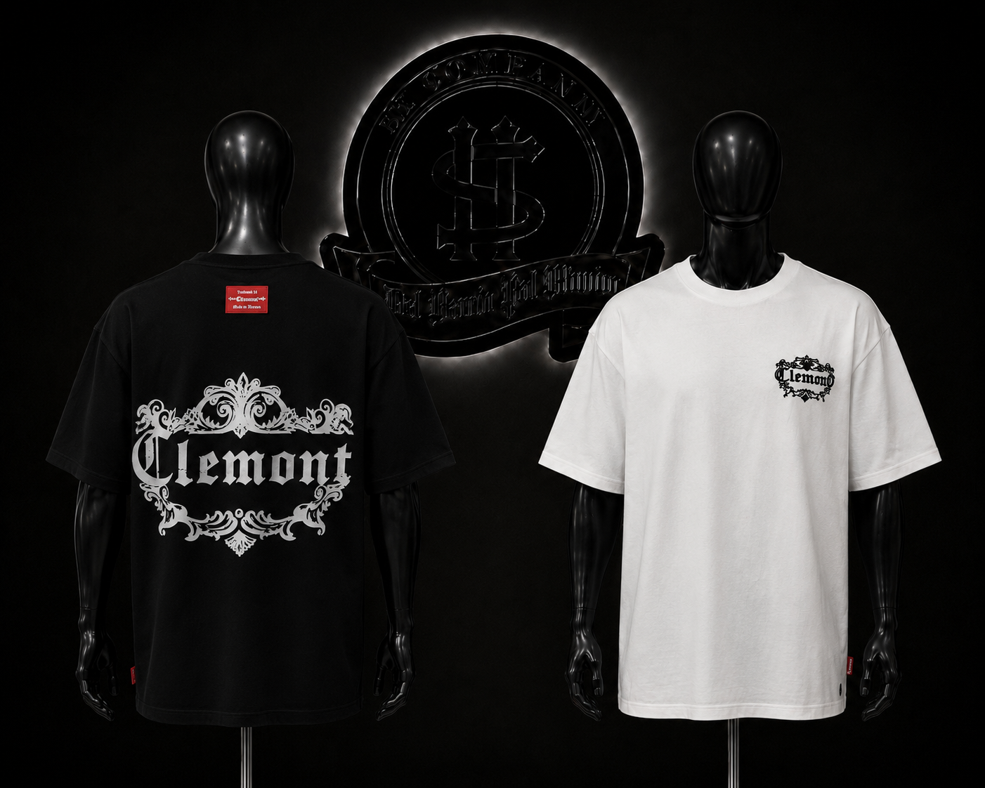 CAMISETA CLM COLOR/NEGRO/BLANCO DETALLE/ESTAMPADO/LOGO/ESPALDA
