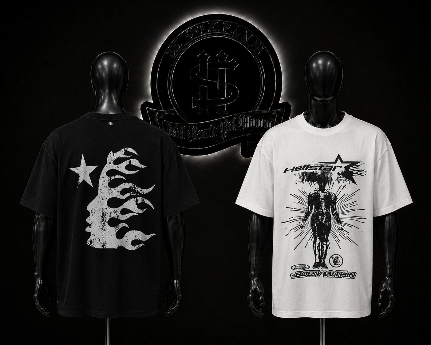CAMISETA HST COLOR/NEGRO/BLANCO DETALLES/ESTAMPADO/GRAFICO