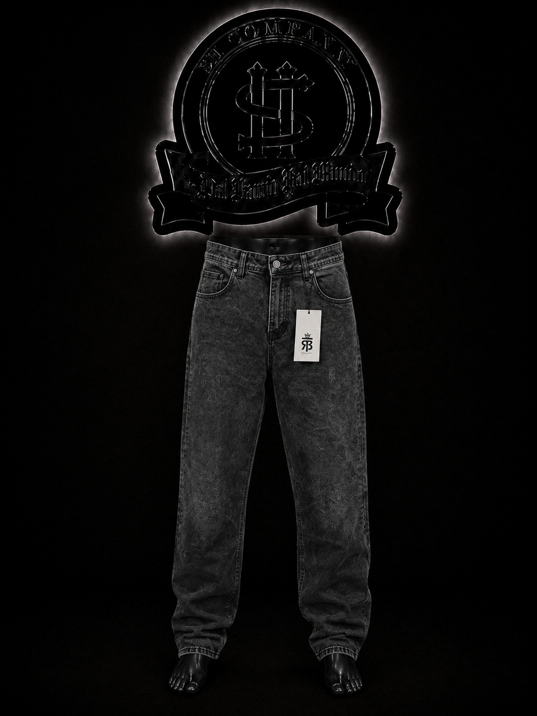 JEANS BAGGY BOTA RECTA COLOR/GRIS/OSCURO