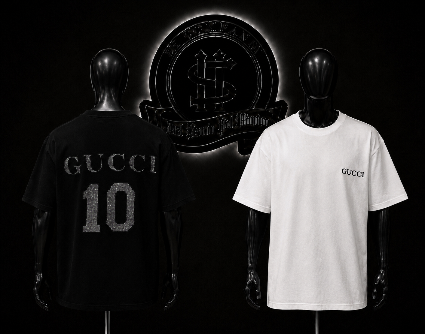 CAMISETA GCI COLOR/NEGRO/BLANCO DETALLES/ESTAMPADO/LOGO/ESPALDA