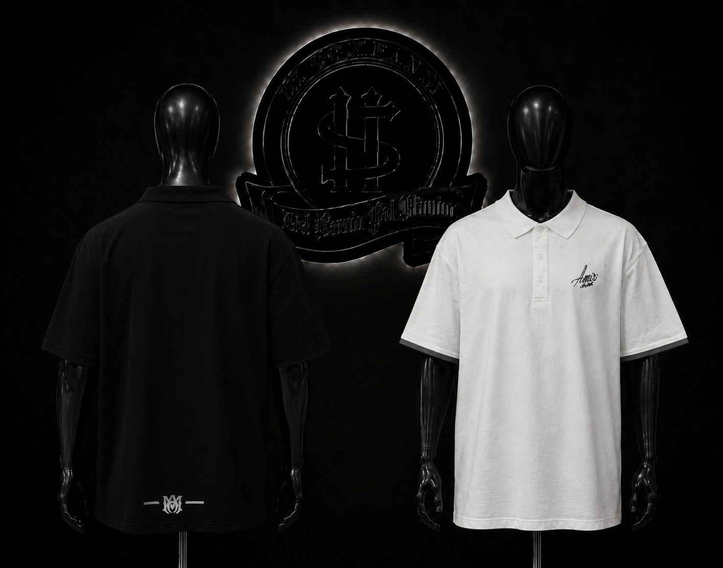 CAMIBUSO POLO AMR COLOR/NEGRO/BLANCO MANGAS/GRIS