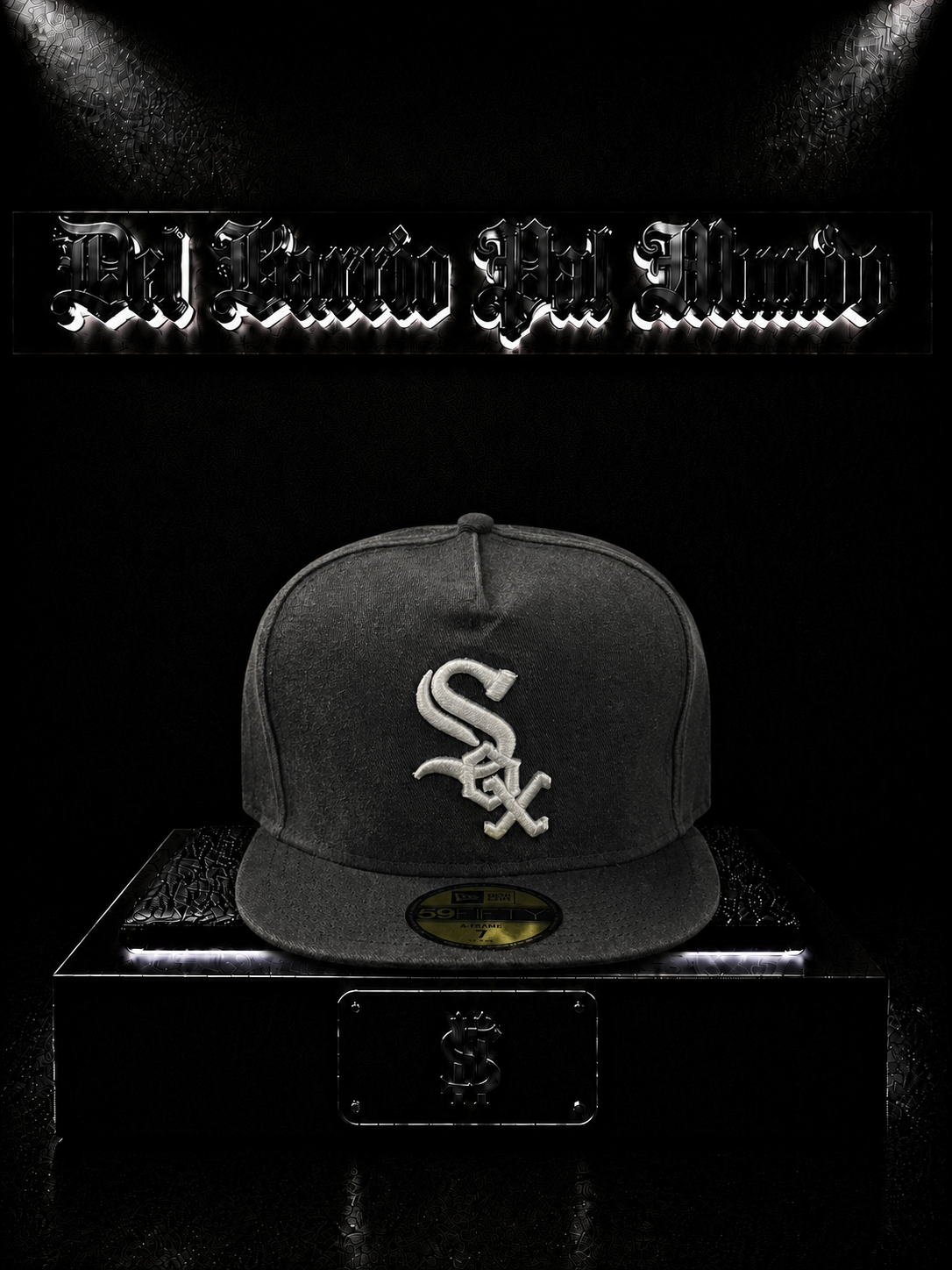 NEW ERA 59FIFTY CHICAGO WHITE SOX COLOR/NEGRA DETALLE/LOGO/BORDADO/BLANCO