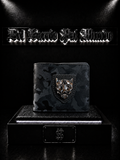 BILLETERA PHILP COLOR NEGRO/DETALLES/PLACA CENTRAL "ANIMAL"/CAMUFLADA NEGRO