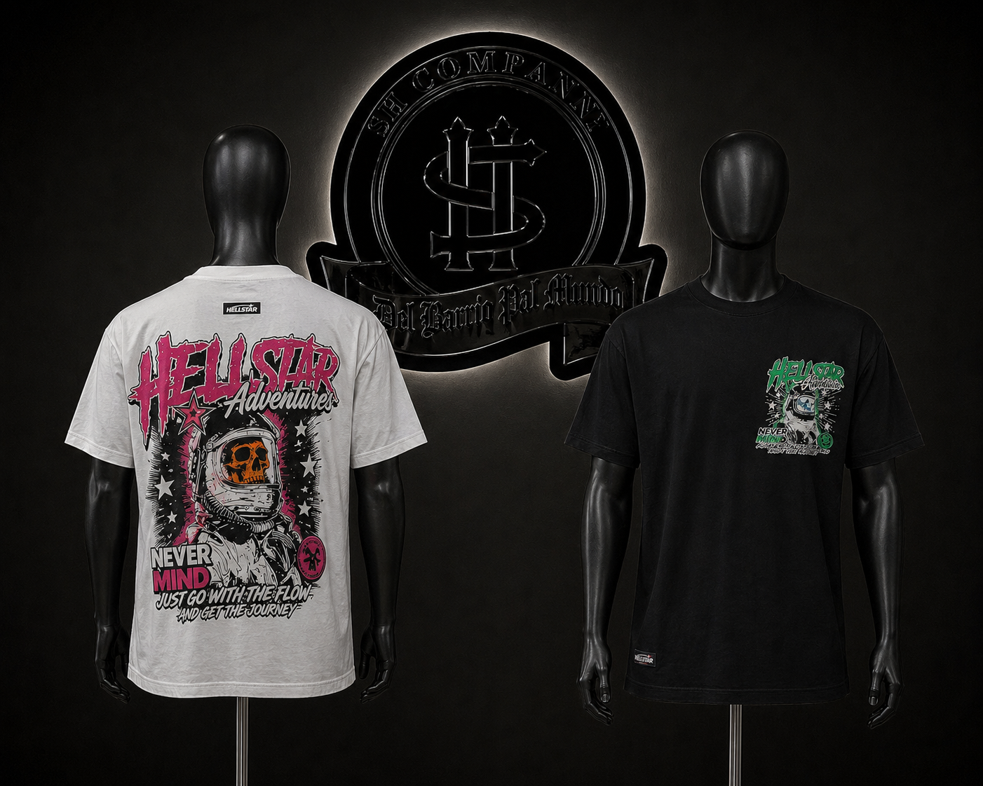 CAMISETA HST COLOR/NEGRO/BLANCO DETALLE/ESTAMPADO/GRAFICO/ESPALDA