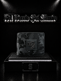 BILLETERA BOSS COLOR NEGRO/DETALLES/PLACA CENTRAL "BOSS"/CAMUFLADA NEGRO