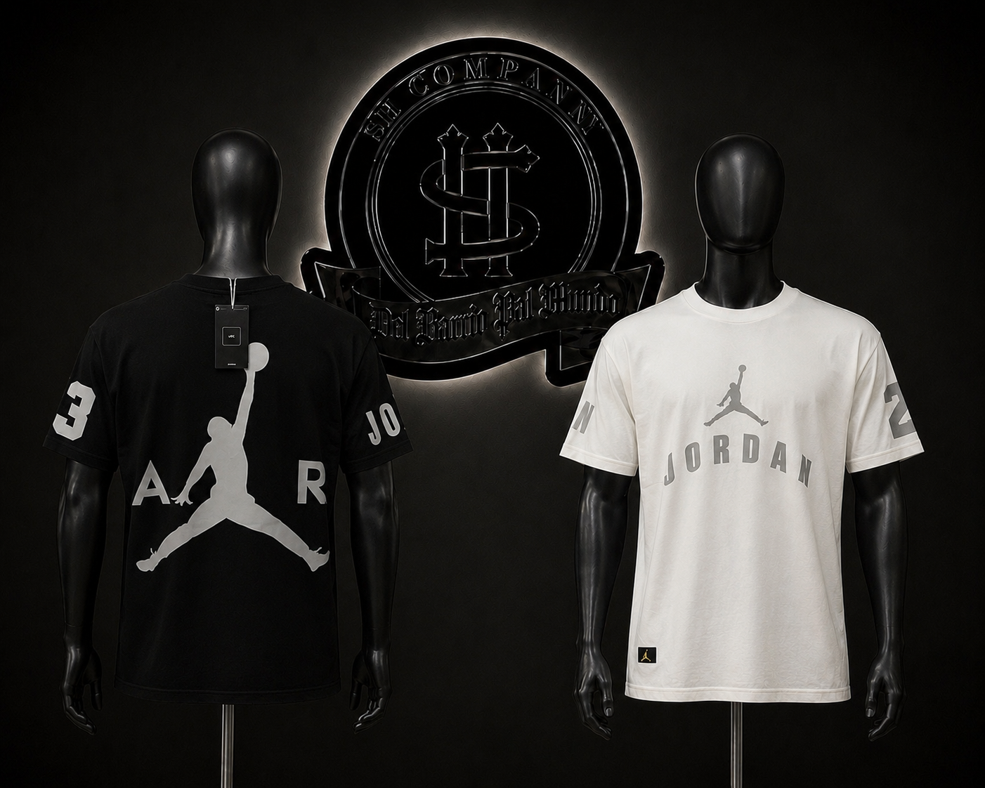 CAMISETA JRD COLOR/NEGRO/BLANCO DETALLE/ESTAMPADO/LOGO/ESPALDA