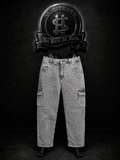 JEANS BAGGY BOTA ANCHA COLOR/GRIS/CLARO DETALLE/BOLSILLO/CARGO