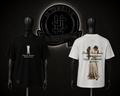 CAMISETA UNDG COLOR/NEGRO/BLANCO ESTAMPADO/ANGEL/ESPALDA