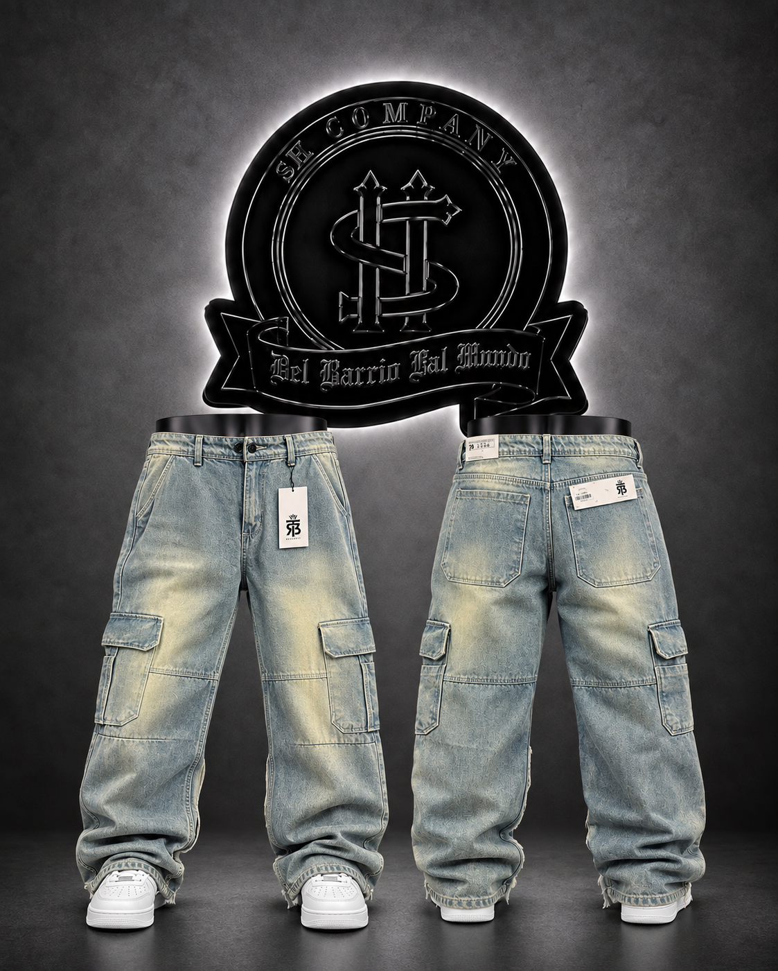 JEANS BAGGY BOTA RECTA /COLOR  /AZUL CLARO /DETALLE/DEGRADADO FRONTAL