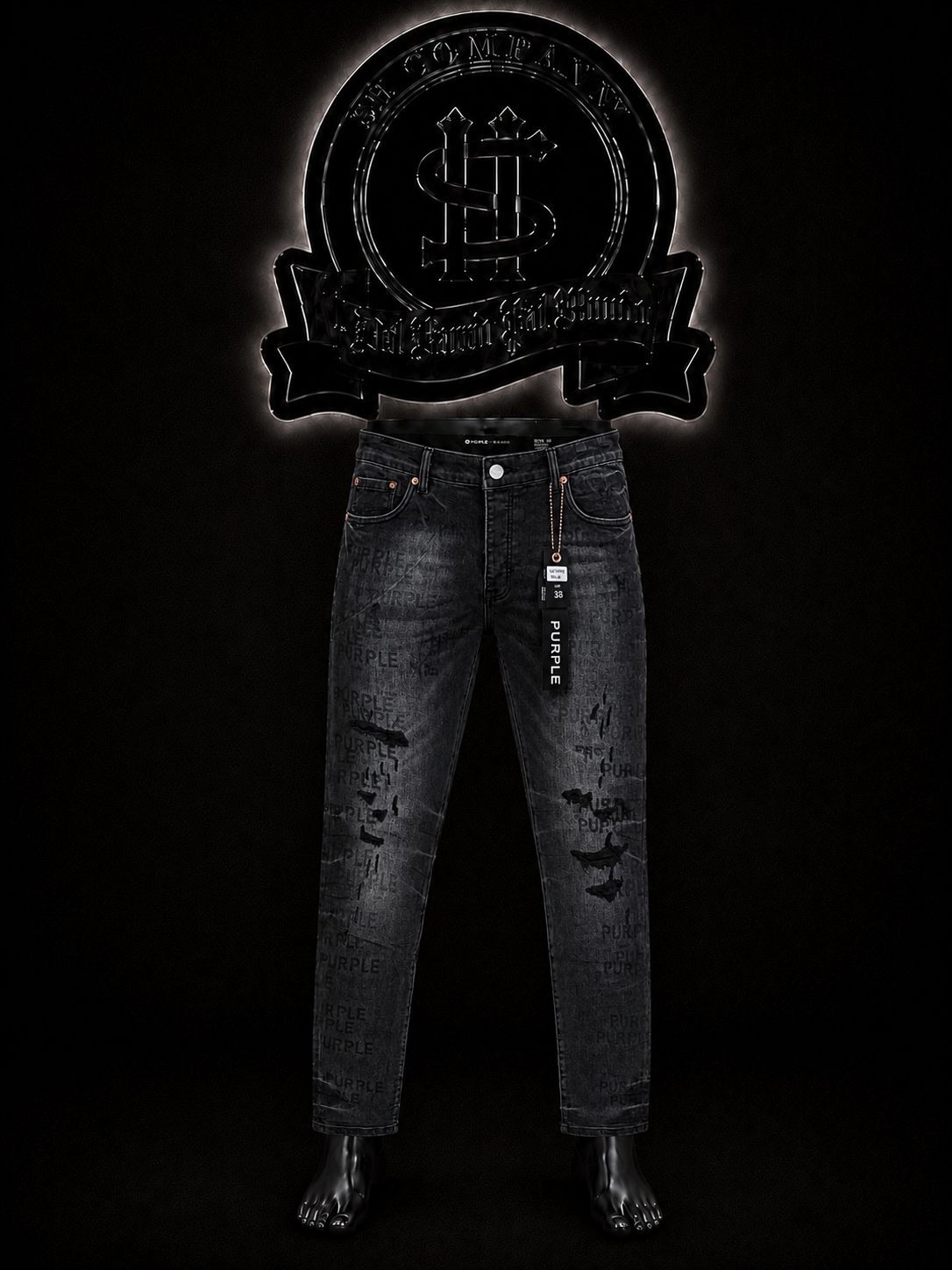 JEAN PRPL COLOR/BICOLOR/NEGRO/GRIS DETALLES/ESTAMPADO/PIERNAS