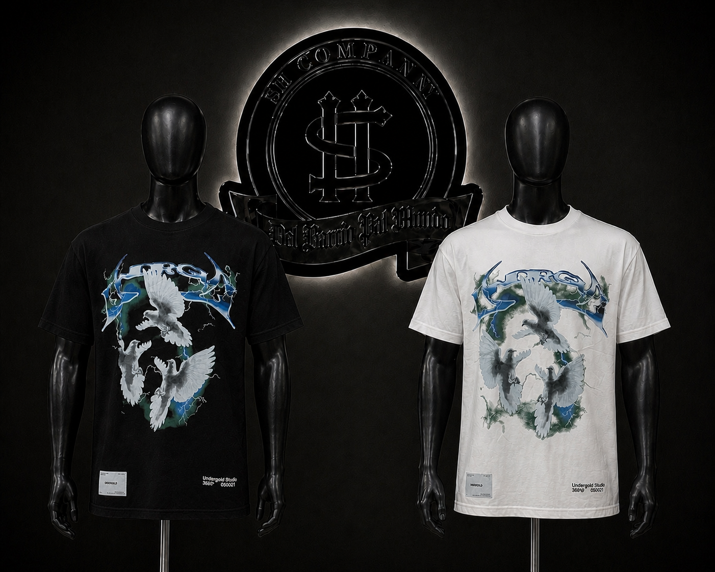 CAMISETA UNDG COLOR/BLANCO/NEGRO DETALLES/ESTAMPADO/GRAFICOS