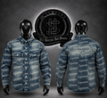 CHAQUETA COLOR AZUL SPRM /LOGO ESTAMPADO “SUPREME” COMPLETO