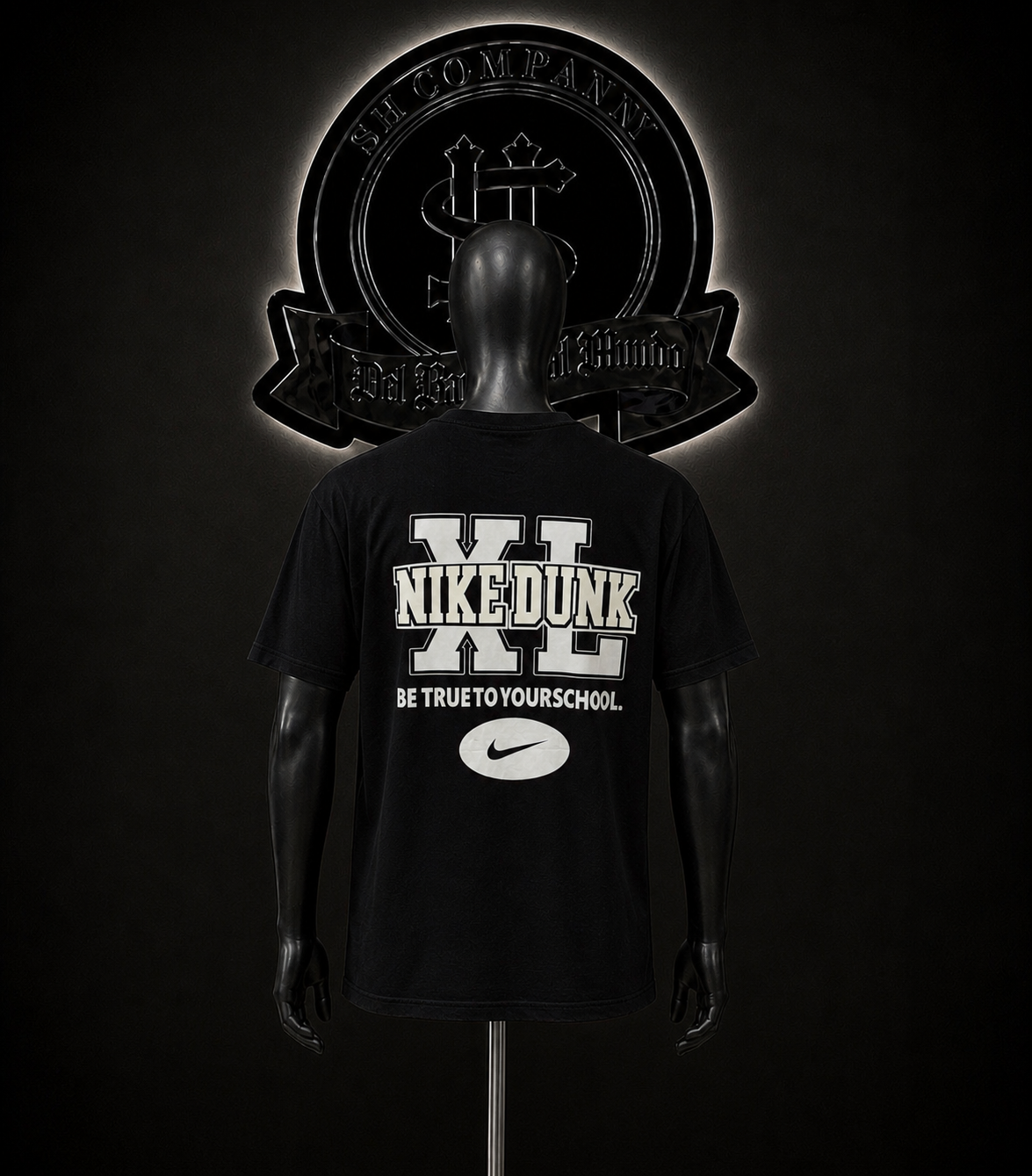CAMISETA NK DUNK COLOR/NEGRO DETALLES/ESTAMPADO/LOGO/XL/ESPALDA